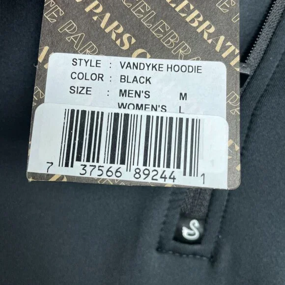 NEW Swannies Golf Men's M Vandykes Black Hoodie Sweatshirt G1548 - Picture 10 of 13